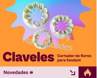 Cortador De Flores clavel para fondant y decoración de pastillaj